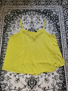 torrid Bright Yellow Lace-Trim Spaghetti Strap Cami